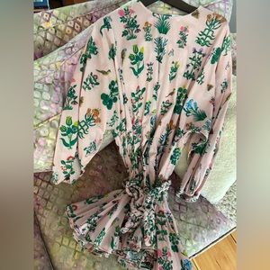 Rhode Garden Pink Ella Belted Mini Dress - XS